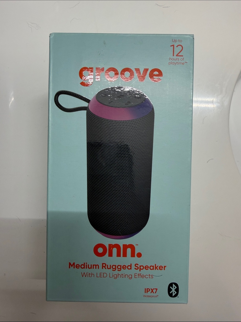 Onn Portable Bluetooth Speaker with LED Lighting Effects